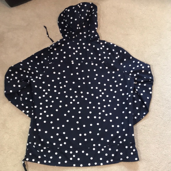 St. John’s bay polka dot quarter zip w hood size m - Picture 2 of 8